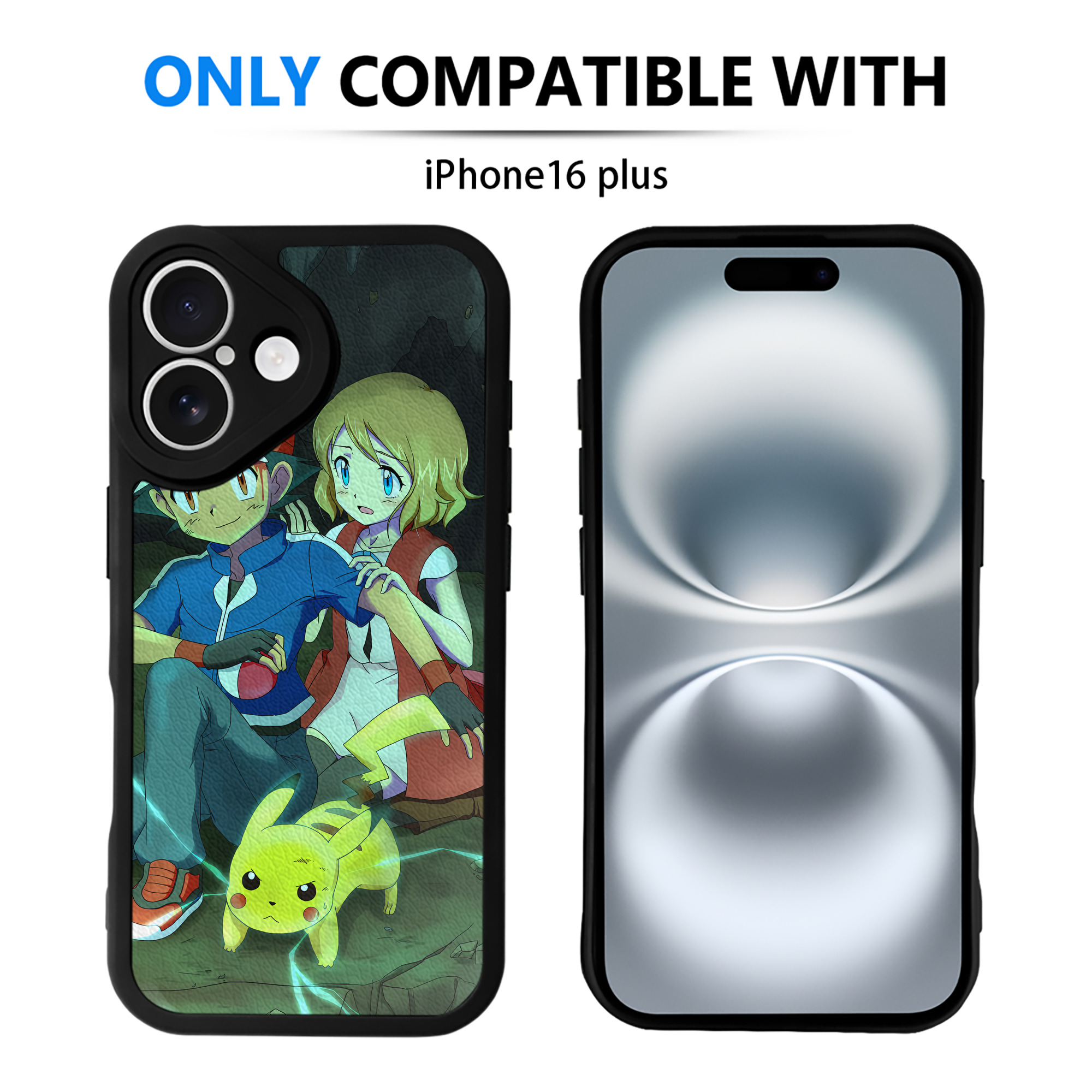 （画像用） ポケットモンスター Pokémon 【iPhone 16シリーズ対応】シリコンスマホケース（レザー調） 材質：シリコン
